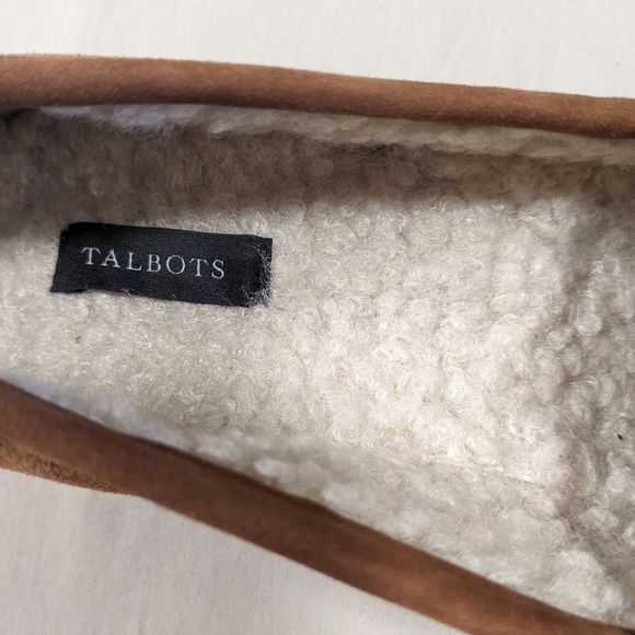 Talbot's Cassidy Brown Suede Loafers with Shearling Lining- Size 7 M - Picture 10 of 13